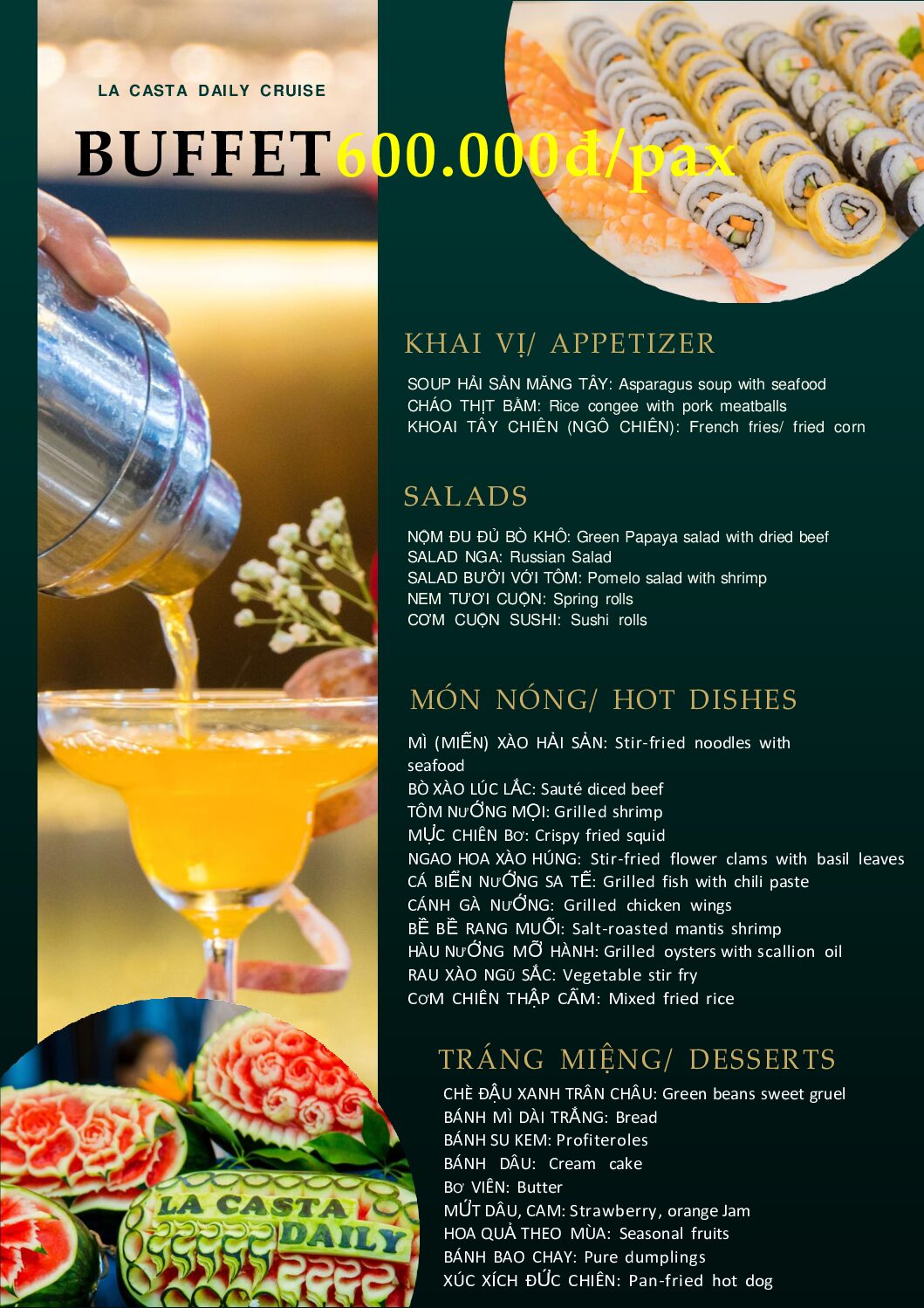 La Casta Daily Luxury Halong Bay Cruise – 8 Hours Cruising – Limousine Bus