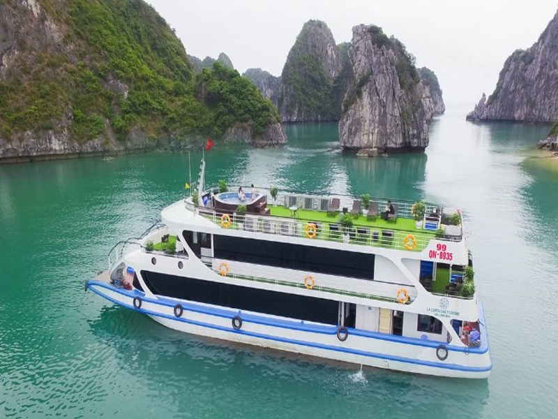 La Casta Daily Luxury Halong Bay Cruise – 8 Hours Cruising – Limousine Bus